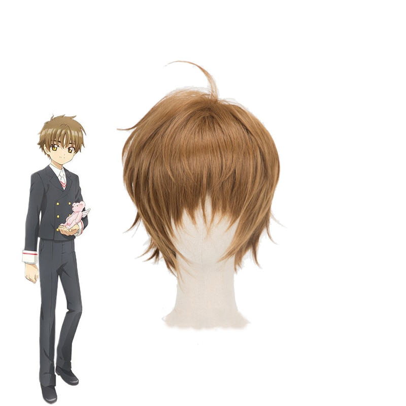 ROLECOS Anime Cosplay Cardcaptor Sakur Clear Card Shaoran Li Cosplay Headwear Short Brown Synthetic Hair ROLECOS Anime Cosplay Cardcaptor Sakur Clear Card Shaoran Li Cosplay Headwear Short Brown Synthetic Hair