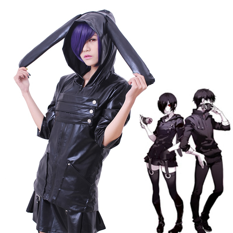 Tokyo Ghoul Kirishima Touka Cosplay Costume Set with Rabbit Ears Tokyo Ghoul Kirishima Touka Cosplay Costume Set with Rabbit Ears