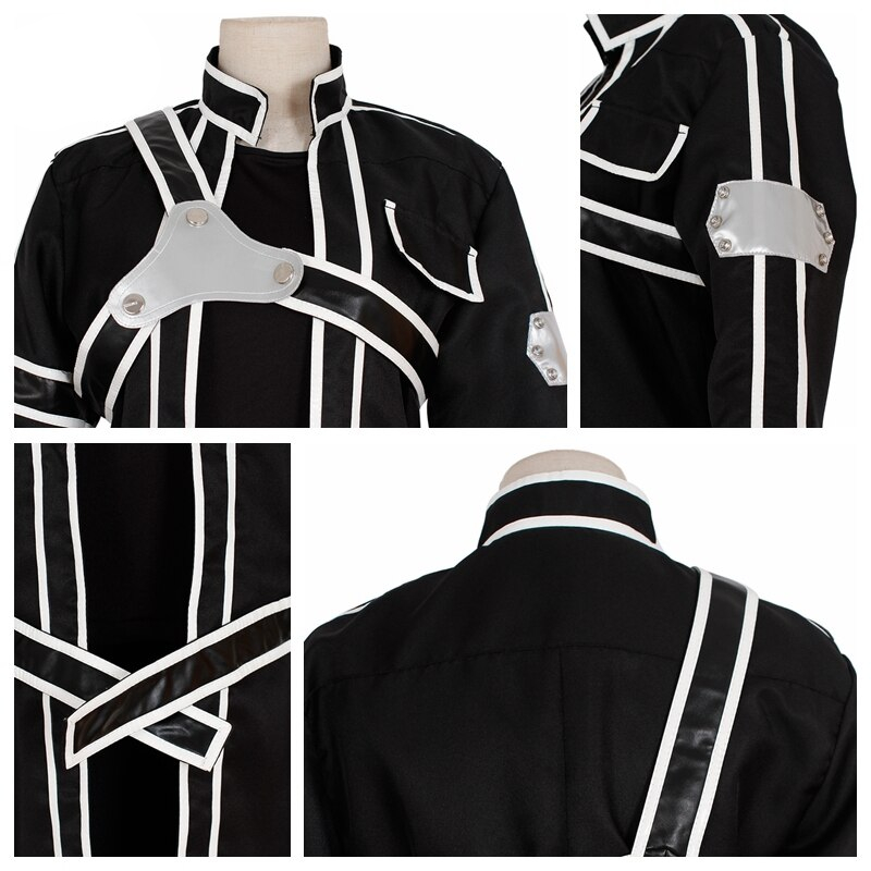 Sword Art Online Kazuto Kirigaya Kirito Cosplay Costume Full Set Sword Art Online Kazuto Kirigaya Kirito Cosplay Costume Full Set