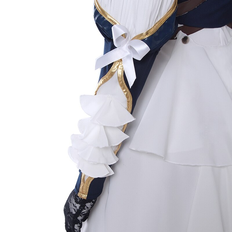 Violet Evergarden Halloween Cosplay Costume (Dress + Gloves + Top) Violet Evergarden Halloween Cosplay Costume (Dress + Gloves + Top)