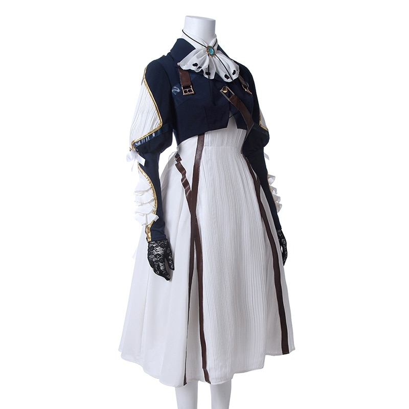 Violet Evergarden Halloween Cosplay Costume (Dress + Gloves + Top) Violet Evergarden Halloween Cosplay Costume (Dress + Gloves + Top)
