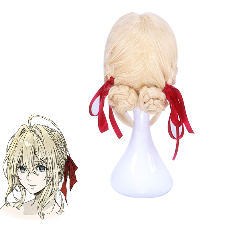 Violet Evergarden Blonde Synthetic Hair Heat Resistant Cosplay Wig Violet Evergarden Blonde Synthetic Hair Heat Resistant Cosplay Wig