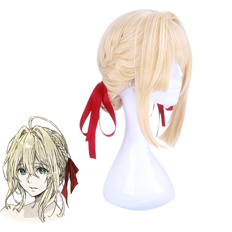 Violet Evergarden Blonde Synthetic Hair Heat Resistant Cosplay Wig Violet Evergarden Blonde Synthetic Hair Heat Resistant Cosplay Wig