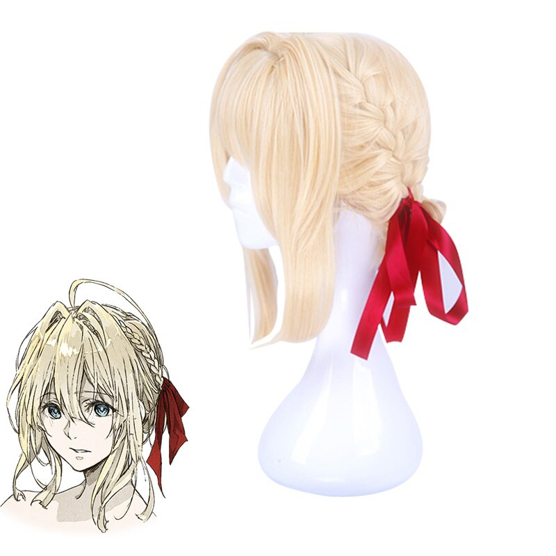 Violet Evergarden Blonde Synthetic Hair Heat Resistant Cosplay Wig Violet Evergarden Blonde Synthetic Hair Heat Resistant Cosplay Wig