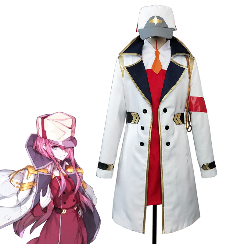 DARLING in the FRANXX 02 Zero Two Cosplay Costume White Coat DARLING in the FRANXX 02 Zero Two Cosplay Costume White Coat