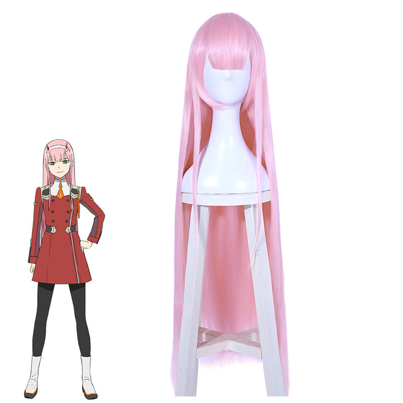ROLECOS DARLING in the FRANXX Cosplay Headwear 02 Cosplay Synthetic Hair Zero Two 100cm Pink Long Synthetic Hair for Women ROLECOS DARLING in the FRANXX Cosplay Headwear 02 Cosplay Synthetic Hair Zero Two 100cm Pink Long Synthetic Hair for Women