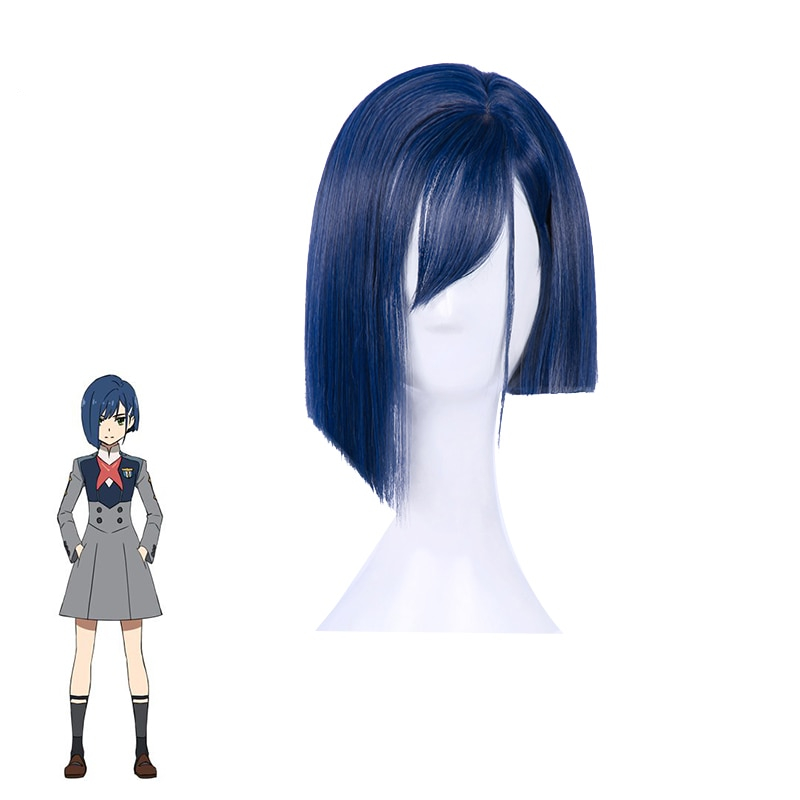 ROLECOS DARLING in the FRANXX Cosplay Headwear 015 CHIGOI Cosplay Synthetic Hair 24cm Blue Short Synthetic Hair for Women ROLECOS DARLING in the FRANXX Cosplay Headwear 015 CHIGOI Cosplay Synthetic Hair 24cm Blue Short Synthetic Hair for Women