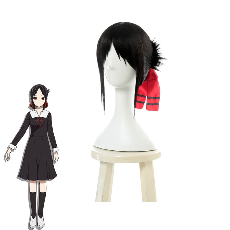 ROLECOS Kaguya-sama: Love is War Cosplay Hair Kaguya Shinomiya Cosplay Headwear 40cm Natural Black Women Hair ROLECOS Kaguya-sama: Love is War Cosplay Hair Kaguya Shinomiya Cosplay Headwear 40cm Natural Black Women Hair