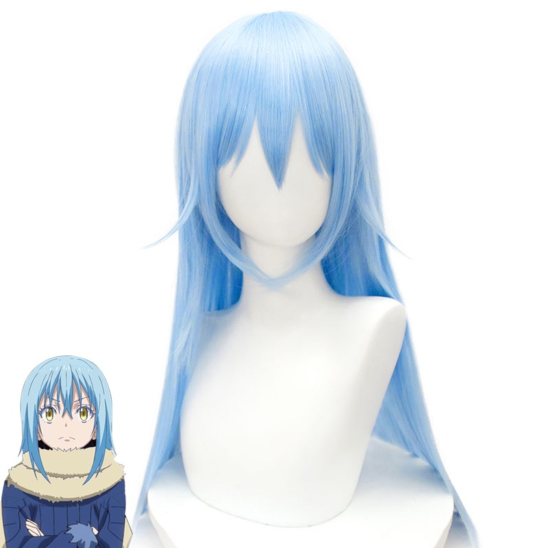 HSIU That Time I Got Reincarnated as a Slime Cosplay Wig Rimuru Tempest Long Blue Synthetic Hair Tensei shitara Slime Datta Ken HSIU That Time I Got Reincarnated as a Slime Cosplay Wig Rimuru Tempest Long Blue Synthetic Hair Tensei shitara Slime Datta Ken