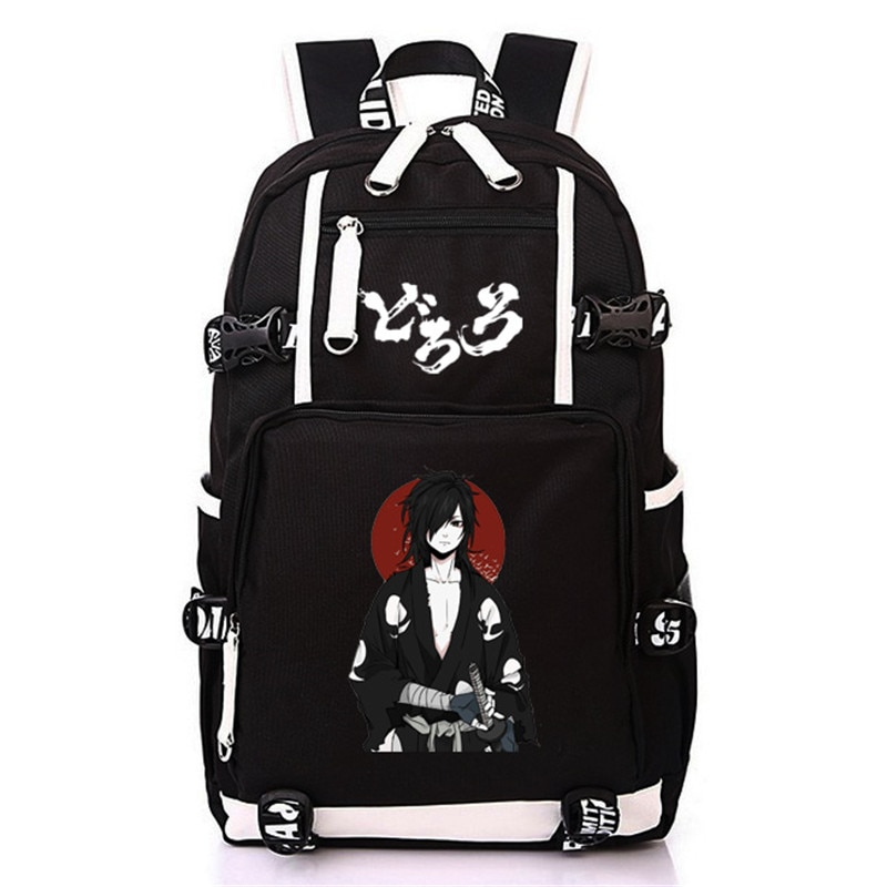 Dororo Canvas Backpack With USB Charging Port Dororo Canvas Backpack With USB Charging Port